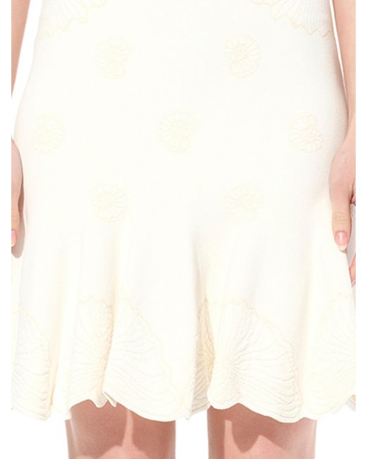McQueen White Sleevless Mini Dress