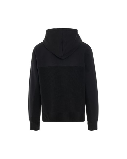 Alexander McQueen Black Hybrid Logo With Charm Hooded Sweater, Long Sleeves, /Ivory, 100% Cotton, Size: Medium for men