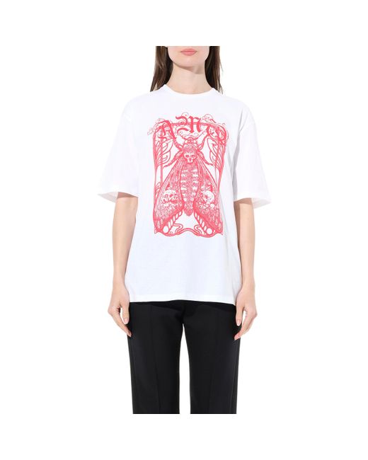 Alexander McQueen White Moth Oversize T-Shirt