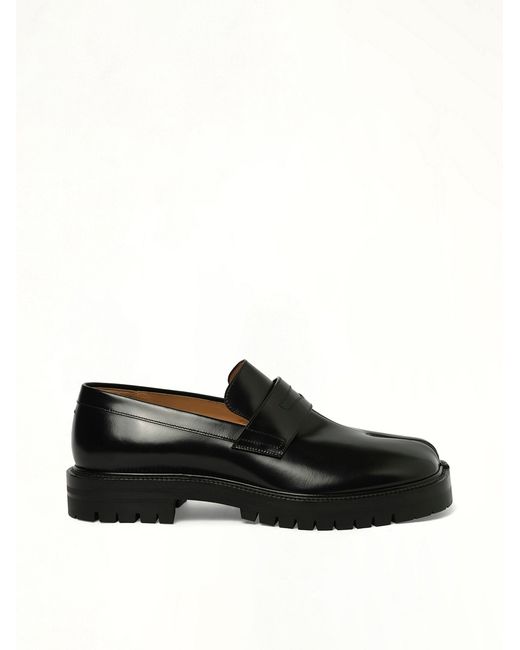 Maison Margiela Black Tabi Loafers Chunky Sole for men