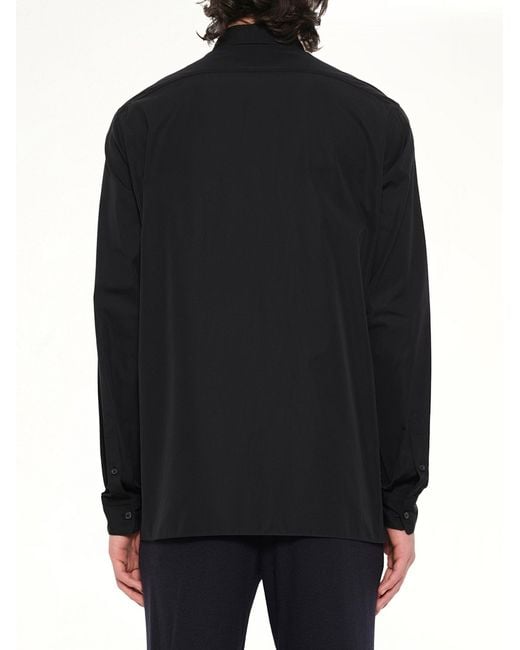 Lanvin Black Shirt Small Collar for men
