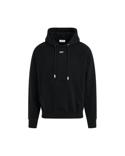 Off-White c/o Virgil Abloh Black Off- Arrow Embroidered Skate Hoodie, Long Sleeves, /, 100% Cotton, Size: Large for men