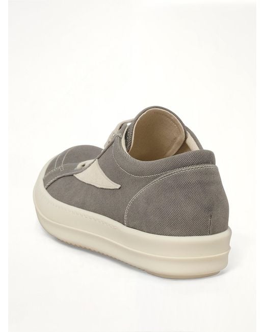 Rick Owens White Lido Denim Vintage Sneaks for men