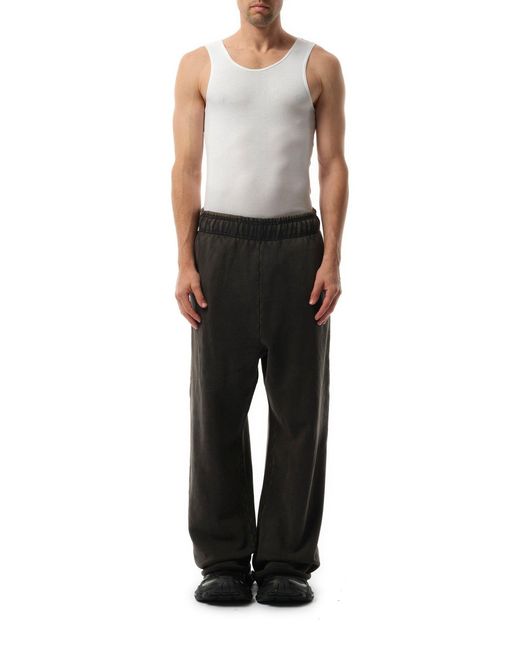 Entire studios Black Full Sweatpants, 100% Cotton for men