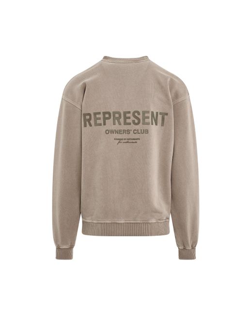 Represent Gray 'New Owners Club Sweatshirt, Long Sleeves, , 100% Cotton, Size: Small for men