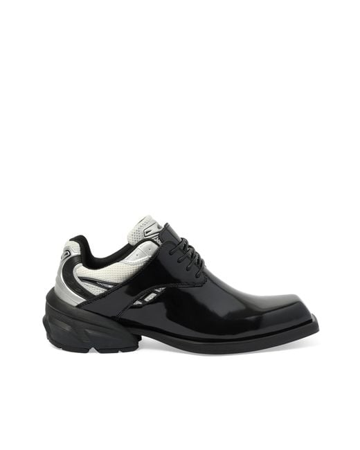 REMAGINE Black Starting Blocks Hybrid Derby Shoes, 100% Calf Leather for men