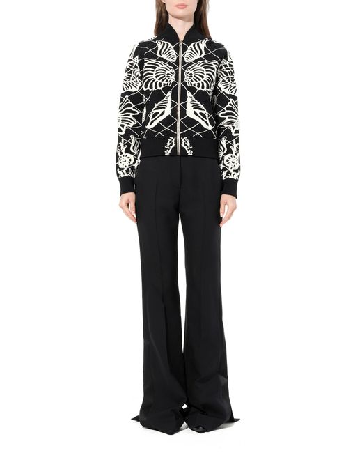 Alexander McQueen Black Bomber Jacket, , Size: Medium
