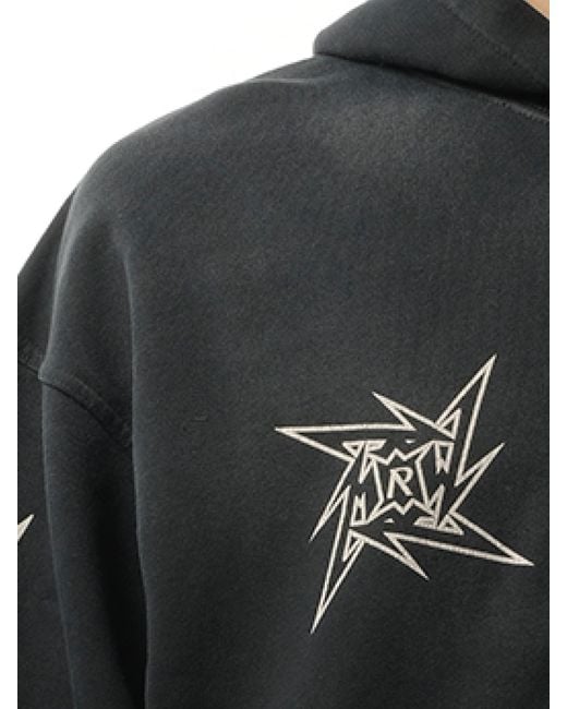 Represent Black Metallica 40 Year Anniversary Zip-Up Hoodie, Long Sleeves, 100% Cotton, Size: Medium for men