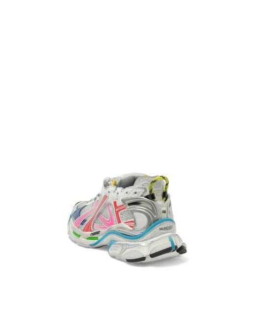 Balenciaga Blue Runner Metallic Sneakers, 100% Fabric for men