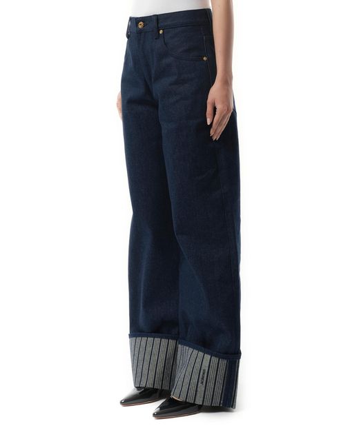 Jacquemus Blue Le De-Nimes Large, 100% Cotton
