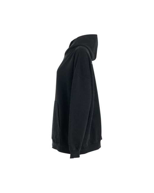 Balenciaga Black Back Logo Oversized Hoodie, /, 100% Cotton