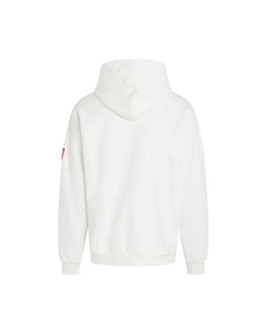 Palm Angels White Pa Ski Club Hoodie, Long Sleeves, Butter/, 100% Cotton, Size: Medium for men