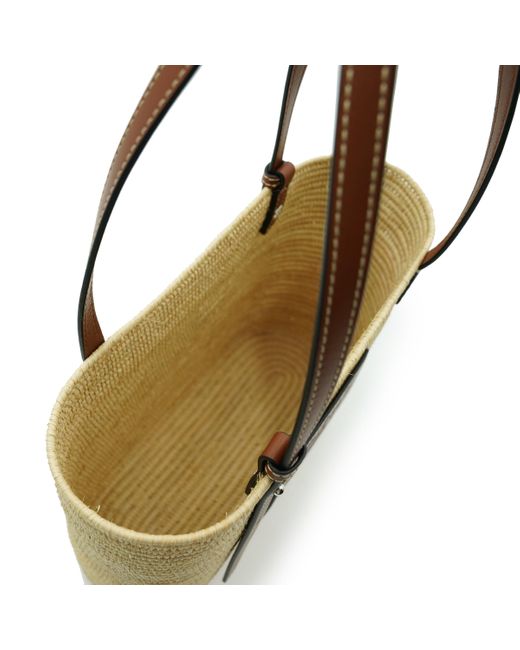 Loewe Brown Small Square Basket Bag, , 100% Calfskin Leather