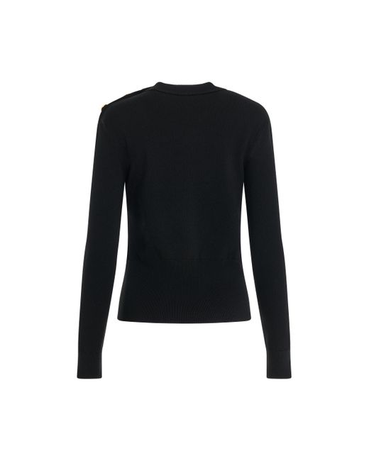 Alexander McQueen Black 'Drop Hem Knit Sweater, Long Sleeves, , Size: Small