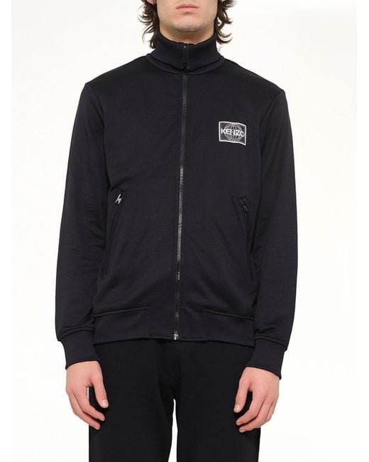 KENZO Blue Track Jacket for men