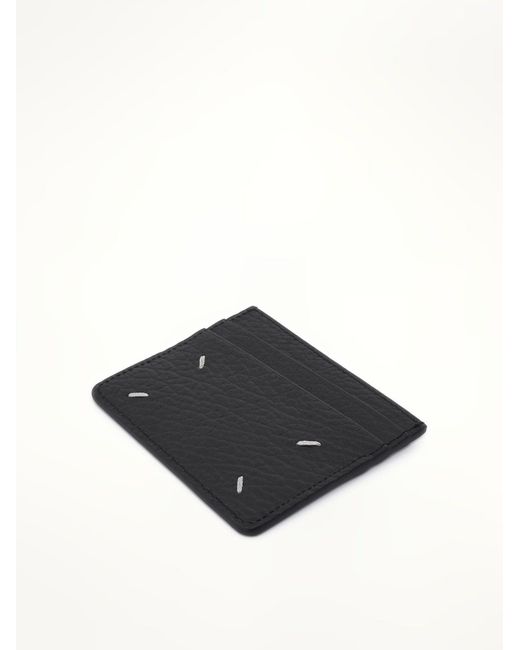 Maison Margiela Black 6Cc Leather Card Holder for men