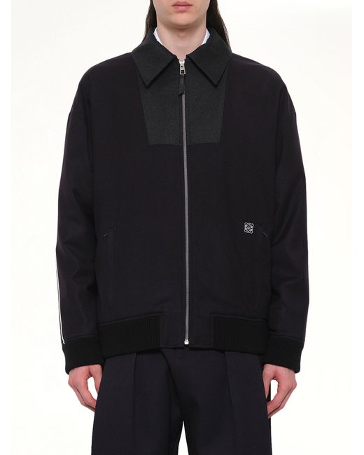 Loewe Black Wool Traksuit Jacket for men