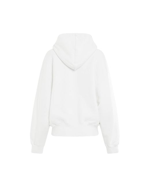 Off-White c/o Virgil Abloh White Off- Big Logo Bookish Oversize Hoodie, Long Sleeves, 100% Cotton