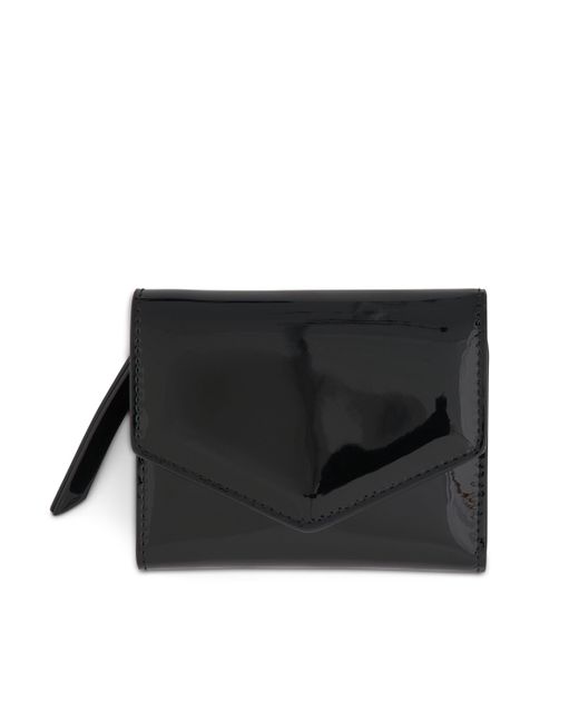 Maison Margiela 4 Stitch Patent Leather Envelope Wallet In Black