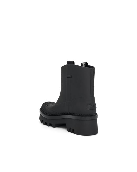Chloé Black Raina Rain Boots, , 100% Rubber