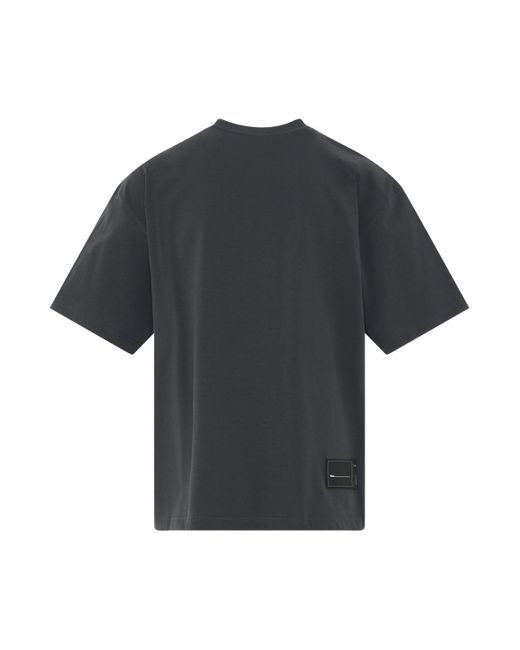we11done Black Wapen Logo T-Shirt, , 100% Cotton, Size: Medium for men