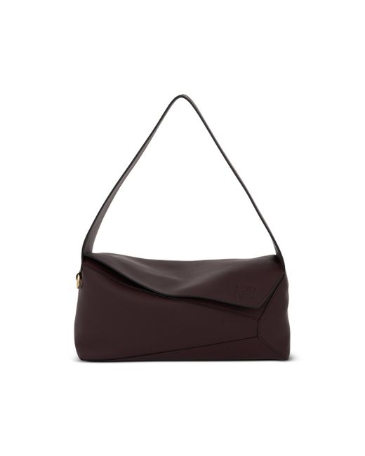Loewe Puzzle Hobo Bag In Nappa Calfskin In Prune in Brown Lyst