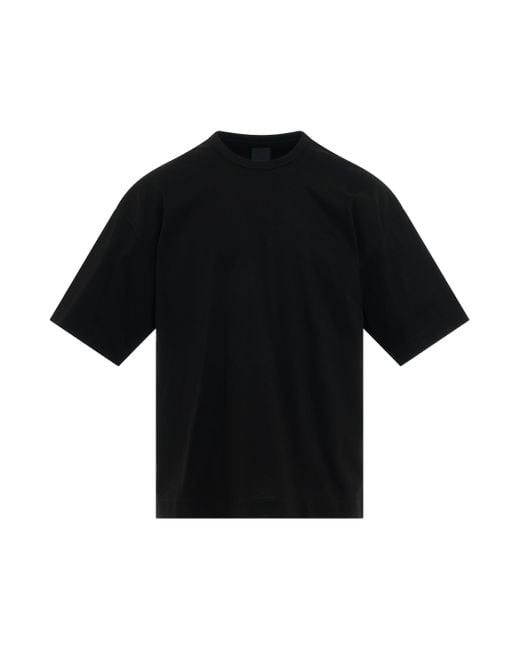 Juun.J Black Complique Embroidered Cotton T-Shirt, Short Sleeves, , 100% Cotton, Size: Medium for men