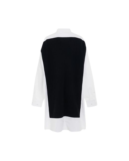 Maison Margiela Black Oversize Panelled Shirt, /, 100% Cotton