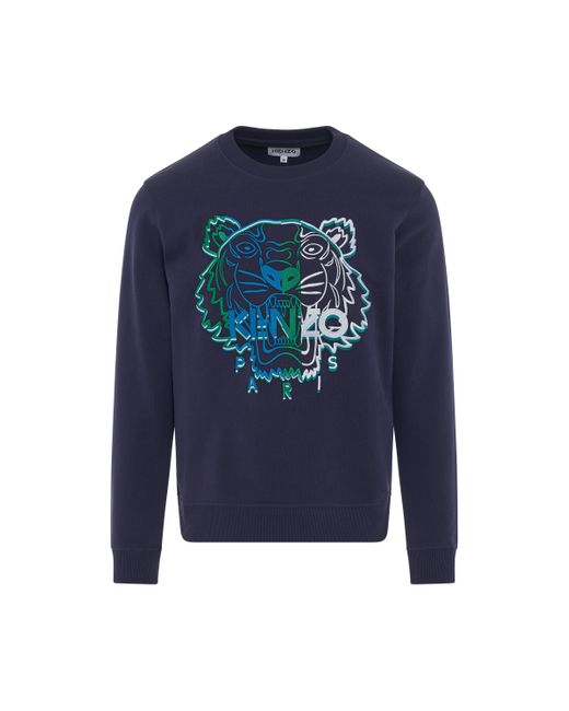 Tiger Sweatshirt In Navy Blue for Men 