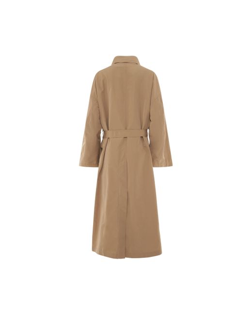 Givenchy Natural Light Taffeta Trench Coat, Long Sleeves, , 100% Cotton