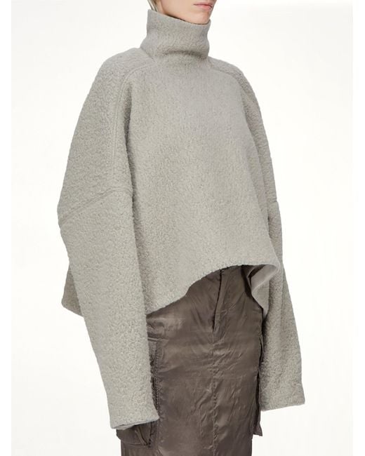 Rick Owens Gray Jumbo Tabard Cropped Top