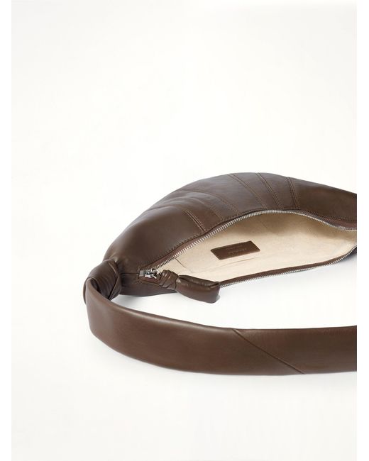 Lemaire White Croissant Small Soft Nappa Leather Bag