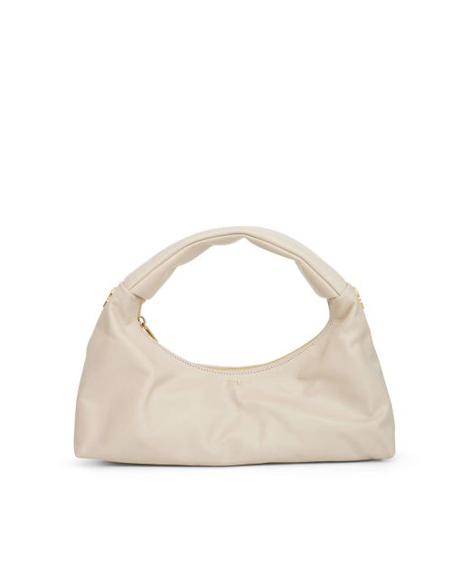 Off-White c/o Virgil Abloh Natural Off- Arcade Shoulder Bag, 100% Calf Leather