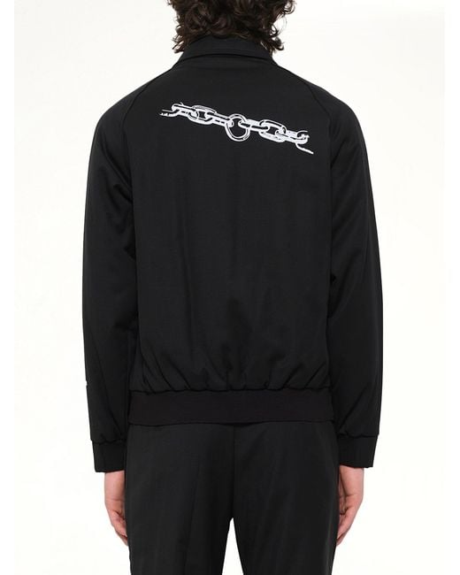 Lanvin Black Coach Chain Jacket for men