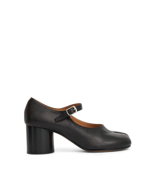 Maison Margiela Black Tabi Mary Janes Heels, , 100% Calf Leather
