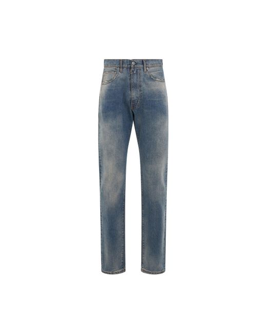 Maison Margiela Blue Relaxed Fit Jeans, Light, 100% Cotton for men