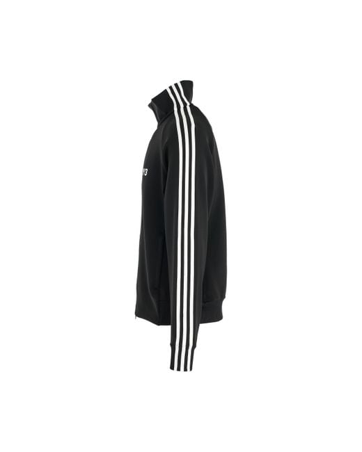 Y-3 Black '3 Stripe Track Jacket, Long Sleeves, /Off, Size: Small for men