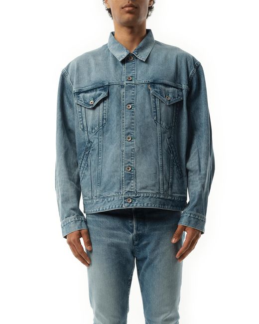 Doublet Blue Care Denim Jacket, Long Sleeves, 100% Cotton, Size: Small for men