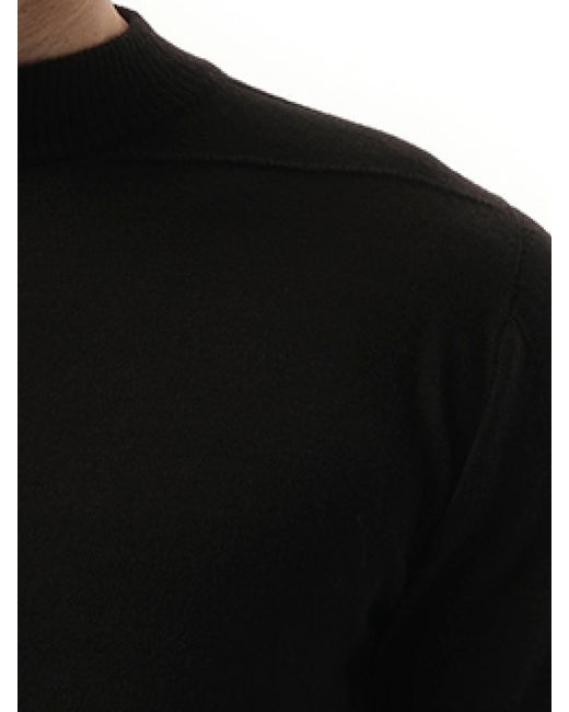 Rick Owens Black Level Lupetto Sweater, Round Neck, Long Sleeves, 100% Wool, Size: Small for men