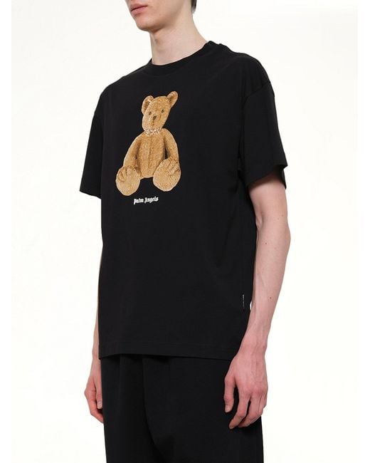 Palm Angels Black Bear Regular T-Shirt for men
