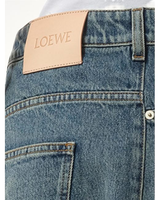 Loewe Blue Deconstructed Skirt, 100% Cotton