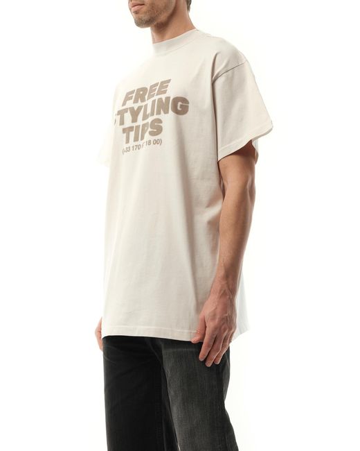 Balenciaga Natural Hotline Double Front Cotton T-Shirt for men