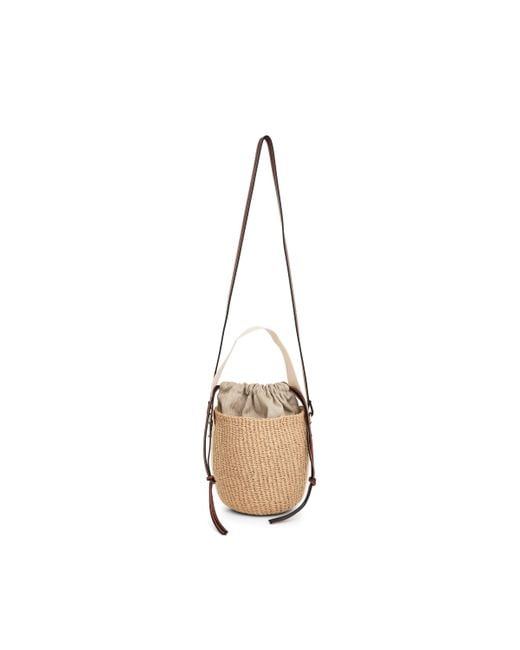 Chloé Small Woody Basket Shoulder Bag In White in Metallic | Lyst