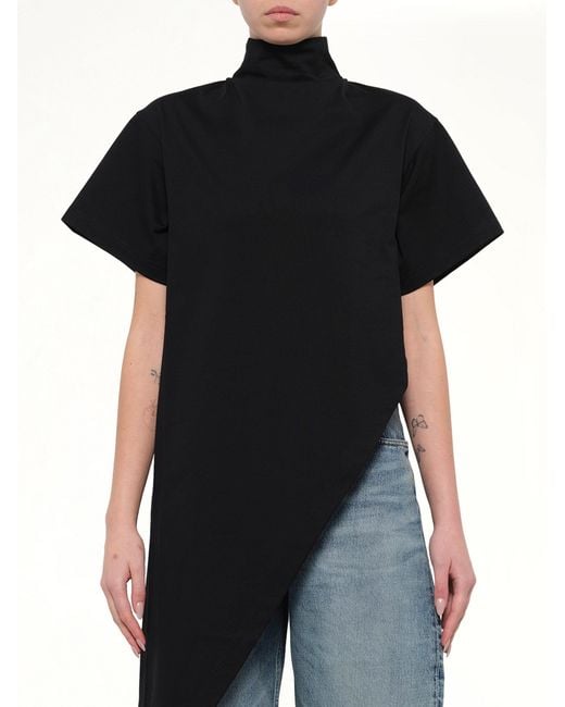 Alaïa Black Cotton Jersey Triangle T-Shirt