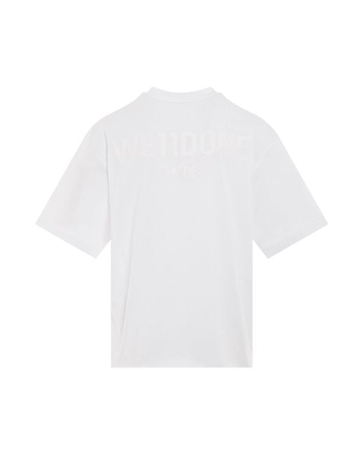 we11done White Basic 1506 Logo T-Shirt, Short Sleeves, , 100% Cotton for men