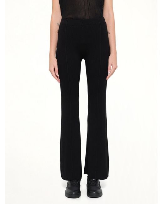 CFCL Black Soft Portrait Tight Flare Pants