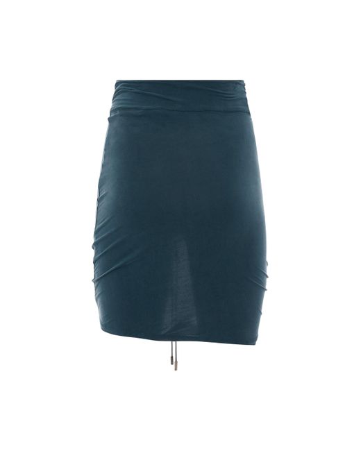 Jacquemus Blue Espelho Asymmetric Mini Skirt, , Size: Medium