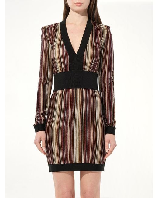 Balmain Brown Knit Dress, /Blk