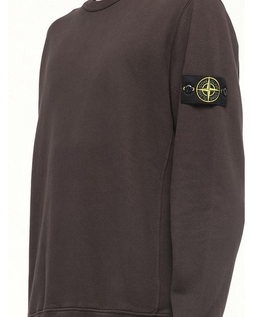 Stone Island Gray 610002 Sweatshirt, 100% Cotton, Size: Medium for men