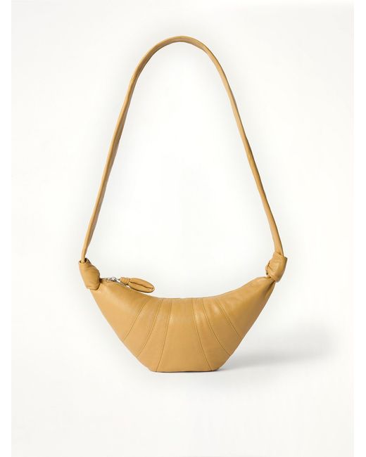 Lemaire White Croissant Small Goatskin Bag